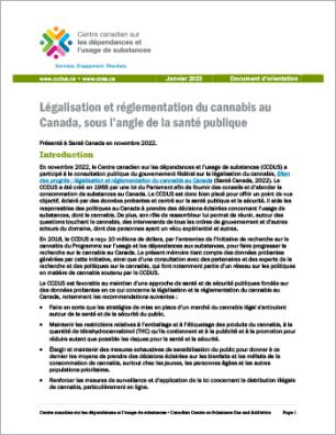 Cannabis Act - Legislative review