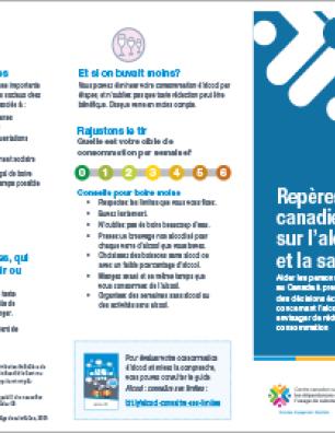 Repères canadiens sur l’alcool et la santé : boire moins, c’est mieux (brochure)