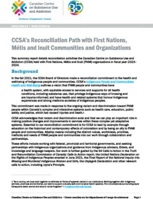 CCSA’s Reconciliation Path with First Nations, Métis and Inuit Communities and Organizations