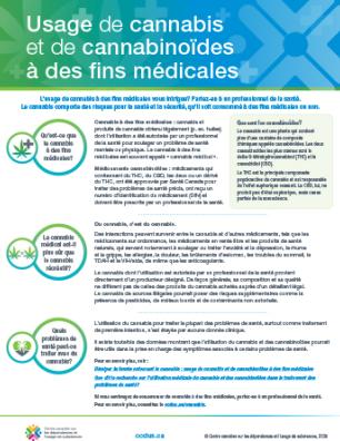 Usage de cannabis et de cannabinoïdes à des fins médicales