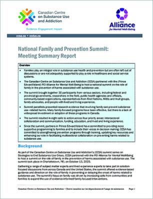 National Family and Prevention Summit Report