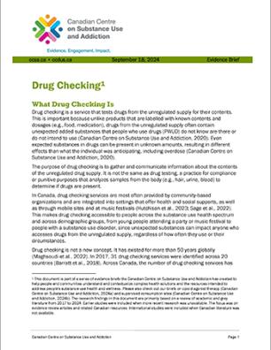 Drug Checking