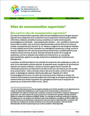 Supervised Consumption Sites