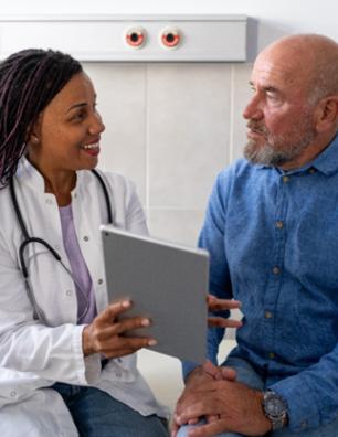 Doctor seeing a patient