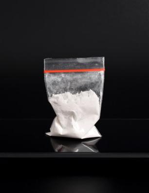 Cocaine in plastic packet