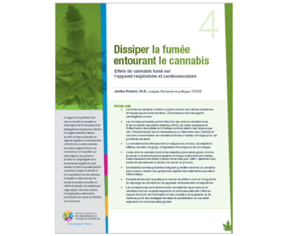 Dissiper la fumée entourant le cannabis: Effets du cannabis fumé sur l’appareil respiratoire et cardiovasculaire