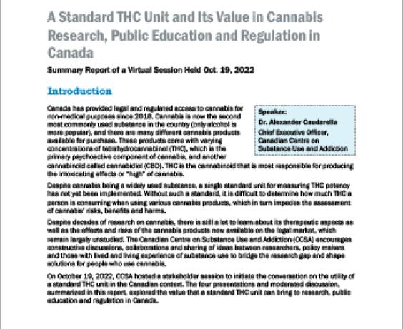 A Standard THC Unit in Canada 