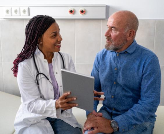 Doctor seeing a patient