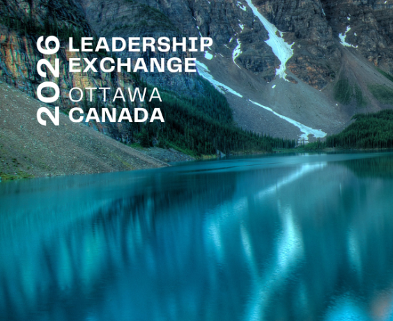 Canadian lake with text that reads: 2026 Leadership Exchange Ottawa Canada